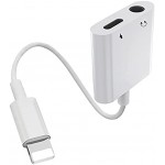 2 in 1 Kopfhörer Adapter für iPhone [Apple MFi Zertifiziert] Lightning auf 3,5 mm Klinke Aux Audio Kabelkonverter Kompatibel mit iPhone 12 11 8 8P 7 7P X XR XS Unterstützt alle iOS Systeme