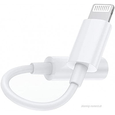 [Apple MFi Zertifiziert] iPhone Lightning auf 3.5mm Klinke Adapter iPhone Kopfhörer Adapter Lightning Aux Audio Adapter Kabel Kopfhörer Konverter für iPhone 12 11 11 Pro Max 10 SE 8 7 6 7 Plus Weiß