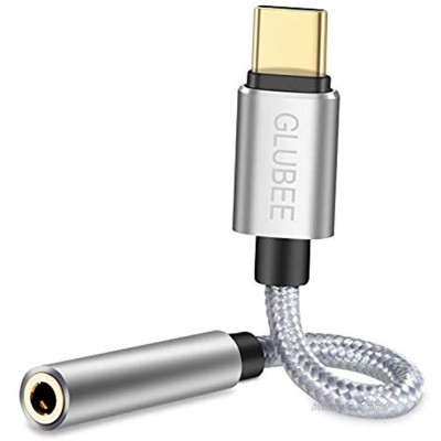 GLUBEE USB C Kopfhörer Adapter UBS C auf 3.5 mm Klinke Adapter Audio für Pad Pro 2020 Samsung Galaxy S20 Note 20 S20 Plus Huawei P30 Pro P20 P20 Pro OnePlus 8 7 Pixel 4 3