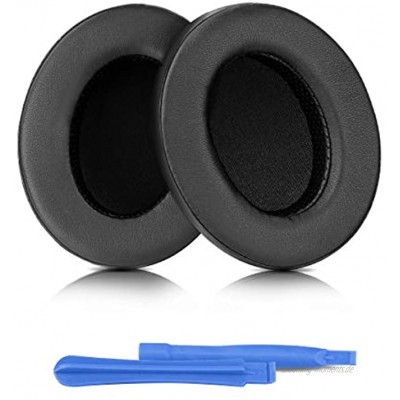 ELZO Kopfhörer-Ersatzpolster für Audio Technica ATH-M50XBT ATH-M50X M40X M30X M20X M10X ATH-ANC9 Professionelle Ohrpolster Ohrpolster Ohrmuscheln Reparaturteile für Headset-Ohrabdeckungen Schwarz