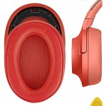 Geekria Earpad Replacement for Sony MDR 100ABN WH H900N Headphone Replacement Ear Pad Earpads Ear Cushion Ear Cover Earpads Repair Parts Red
