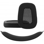 Geekria Ersatz-Ohrpolster für Logitech-Kopfhörer G633 G933 inklusive Ersatz-Ohr- Kopfbügelpolster Schutzhülle Polster Reparaturteile schwarz