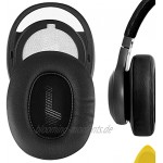 Geekria QuickFit Protein-Leder-Ohrpolster kompatibel mit JBLs E55BT Kopfhörer-Ohrpolster Headset-Ohrpolster Reparaturteile schwarz