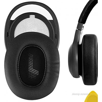 Geekria QuickFit Protein-Leder-Ohrpolster kompatibel mit JBLs E55BT Kopfhörer-Ohrpolster Headset-Ohrpolster Reparaturteile schwarz