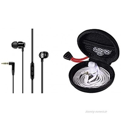 Sennheiser CX 300S In-Ear-Kopfhörer mit Universal Smart Remote schwarz & Hama Kopfhörer Tasche für In Ear Headset Robustes Hardcase zur In Ears Aufbewahrung schwarz