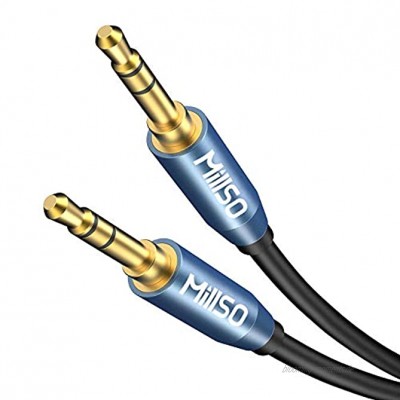 MillSO Stereo Audio Kabel 5M 3,5mm Aux Kabel Klinkenstecker Klinkenkabel für Kopfhörer PC Laptop Smartphone Tablet MP3 Player KFZ HiFi-Receiver Bluetooth Lautsprecher und mehr