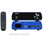 LOXJIE D20 Audio DAC Desktop Digital Analog Wandler und Kopfhörerverstärker-Chip AK4497 Unterstützung 32bit 768kHz DSD512 OLED-Display Blue