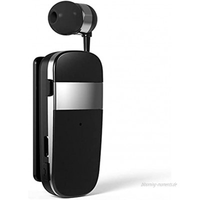 Chic Gadget Business Bluetooth Kopfhörer,Wireless Single Bluetooth Headset,5.0 Einziehbar Clip On Kopfhörer mit USB-Kabeln Kopfhörer K53 für Geschäftsfahrzeuge