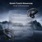 Bluetooth Kopfhörer PUTARE HiFi Stereo Kopfhörer Kabellos,Berührungssteuerung Bluetooth 5.1 Sport Kopfhörer mit Mikrofon 15hrs Spielzeit mit Ladekoffer Fitness In Ear Kopfhörer für Smartphone
