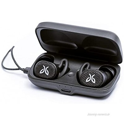Jaybird Vista 2 – vollständig kabellose Bluetooth-Sport-Kopfhörer mit Ladecase – ANC Sport-Fit 24h Akkulaufzeit robuste wasserdichte Ohrhörer in Militärqualität hoher Mikrofon qualität – Schwarz