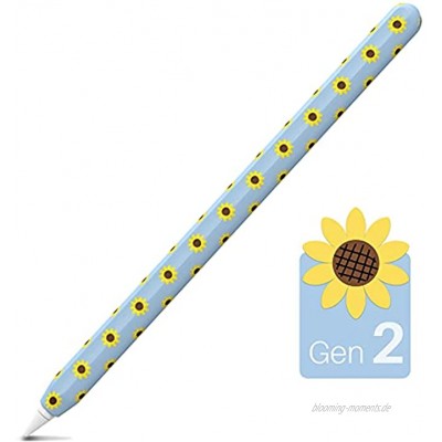 NIUTRENDZ Sonnenblume Hülle für Apple Pencil 2. Generation Schutzhülle Silikon Ipad Pencil Case Apple Pencil Zubehör Apple Pencil Deckel Baby Blau