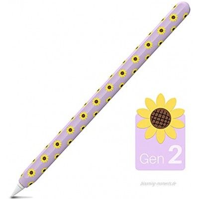 NIUTRENDZ Sonnenblume Hülle für Apple Pencil 2. Generation Schutzhülle Silikon Ipad Pencil Case Apple Pencil Zubehör Apple Pencil Deckel Lavendel