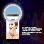 LED-Ringlicht stoßfeste Selfie-Fülllicht-Fotografie für Selfie für die meisten Telefone und PadsBlau