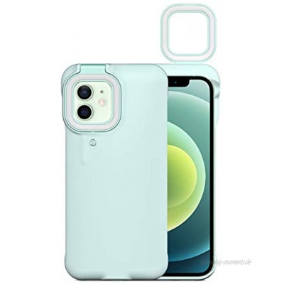 NEU Led Fill-Light Handyhülle compatible with Iphone 11 Hansensi Füllen Sie Den Lichttelefonkasten Damenmode-Schutzabdeckung Mit Selfie-Lichtring Blau