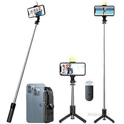 Bluetooth Selfie Stick Tripod,4 in 1with Remote Control 360° Rotation Extendable Selfie Stick Tripod,75 cm Selfie Stick for iPhone 12 11,Samsung Galaxy S20 S10 Huawei für 4.5-7 Zoll Smartphone