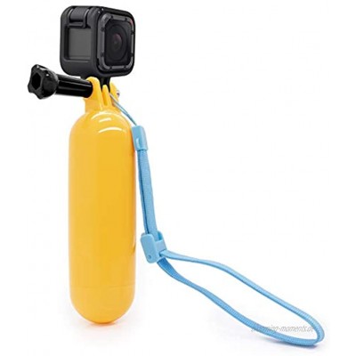 MyGadget Schwimmender Action Kamera Handler Stick Rutschfester Handgriff Monopod Wasser Zubehör für z.B. GoPro Hero Black 7 8 6 5 4 3+ 3 Xiaomi Yi 4K Gelb