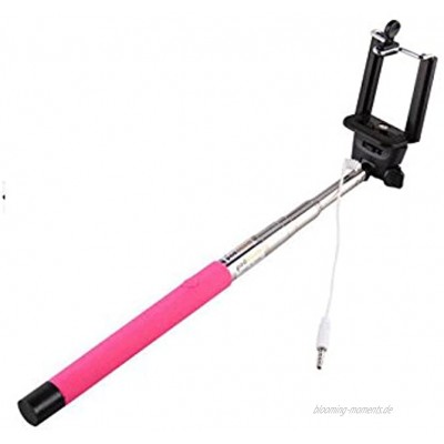 Trade-Shop Selfie Stick Stab Teleskop Stange Monopod Verlängerung 23cm 102cm für Samsung Galaxy S6 S5 S4 S3 S2 Mini i9300 i9500 G900 G920
