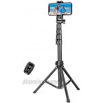 YOTOCversion 1.7 Meter 67 inch Phone Tripod Stand & Bluetooth Selfie Stick Tripod Cellphone Tripod with Bluetooth Remote Compatible with iPhone 12 12 pro 11 11pro 8 7,Samsung Series