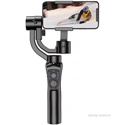 AniYY S5B Gimbal Stabilisator für Smartphones 3-Achsen-Smartphone Gimbal mit Fokus Pull & Zoom Gesichtsobjektverfolgung verschiedene professionelle Aufnahmefunktionen für Vlog Youtuber