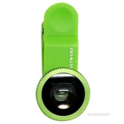 Networx 3-in-1 Linse Kameraobjektiv für Smartphones Tablets grün