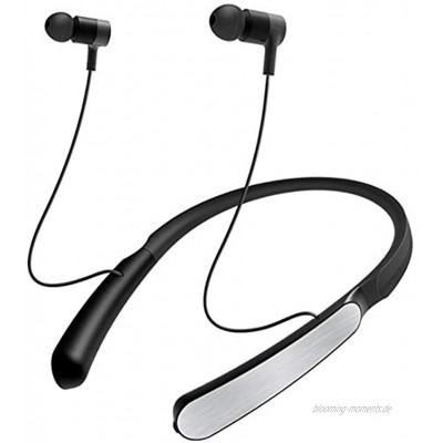 AERJMA Tragbare drahtlose Bluetooth-Musik-Kopfhörer Earmud-Kopfhörer hängende Nacken-Geräuschreduktion Kopfhörer für Übung Laufen Fitnessstudio