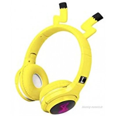 Roneberg Pikachu Bluetooth 5.0 Funkkopfhörer mit eingebautem Mikrofon. Kopfhörer für Pokemon-Fans.