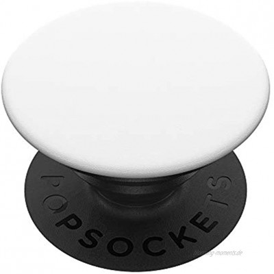 Einfarbig Weiße Farbe Weiß White Weiss Weisser PopSockets PopGrip: Ausziehbarer Sockel und Griff für Handys Tablets mit Tauschbarem Top