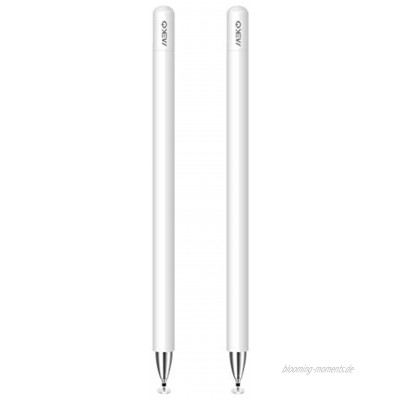 MEKO Eingabestift Disc Touch Pen 2 in 1 Stylus Pen universal Touchstift 100% kompatibel mit Allen Tablets Touchscreen iPhone iPad Samsung Surface Huawei usw magnetische Kappe Weiß*2