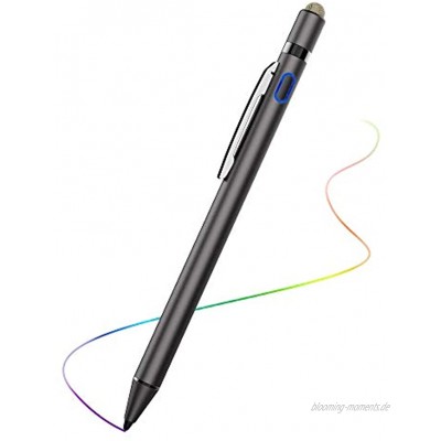 MoKo Activer Stylus Stift mit Palm Rejection 2 in 1 Wiederaufladbar Touchstift Eingabestift Kompatibel mit iPad 8. Generation Air 4 3 Mini 5. Gen iPad 6 & 7. 10.2" Pro 12.9 Zoll Grau