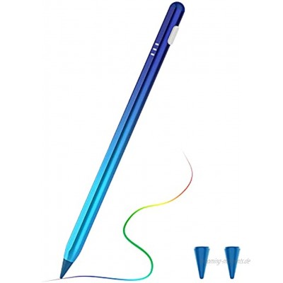 TiMOVO Stylus Stift Eingabestift Kompatibel mit iPad Pro 12,9 11 Zoll 2021-2018 iPad 9. 8. 7. 6. Generation iPad Mini 5. 6,iPad Air 4 3 Neigungs-  Magnetisches Design Farbverlauf Blau