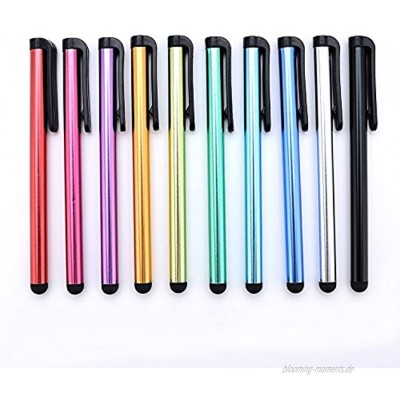 Yizhet 10x universal Stylus Stift Touch Pen Eingabestift mit Clip Design für iPhone iPad Samsung Galaxy und alle Smartphone Handy Tablet mit kapazitiven Touchscreen 10 Stücke