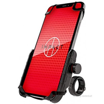 Impact Fixy 360° Handyhalterung Fahrrad Extrem stabile Fahrrad & Motorrad Handyhalterung mit 360° Kugelgelenk & Sicherheitsgummi Die Smartphone Halterung für Dein Fahrrad Handyhalter Fahrrad