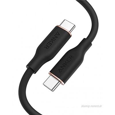 Anker PowerLine III Flow USB-C auf USB-C Ladekabel 100W 90cm Typ-C Kabel Kompatibel mit MacBook Pro 2020 iPad Pro iPad Air Galaxy S20 Pixel Switch LG in Nachtschwarz