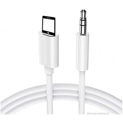 Auto AUX Kabel für iPhone Audiokabel Aux Kabel auf 3.5mm Premium Audio für iPhone 12 12 Pro 11 11 Pro  7 7 Plus 8 8 Plus X XS XR iPad Auto-Stereoanlagen Lautsprecher Kopfhörer-Weiß