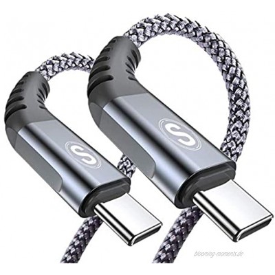 sweguard USB C Kabel 3.1A [2Stück 2m] Schnellladung Ladekabel USB C Nylon Type C Kabel für Samsung Galaxy S21 S20 S10 S9 S8 Plus,Note10 9 8,M31 M30s M20,A20e A71 A52 A51 A50 A40 A10 A7,Mi9 8,V30 20