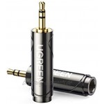 UGREEN Klinke Adapter 3.5mm Klinkenstecker auf 6.35mm Klinke Buchse Aux Adapter Audio Anschlussstecker für Gitarre Lautsprecher Zwei Stücke