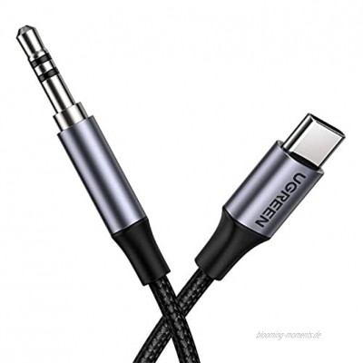 UGREEN USB C Klinke Kabel 3,5mm Klinke auf USB C Kopfhörer Adapter ohne DAC Chip nur kompatibel mit HUAWEI P40 P30 Pro P20 P20 Pro Mate 30 Pro OnePlus 8 7T 7 Xiaomi Mi9 8 usw.1M
