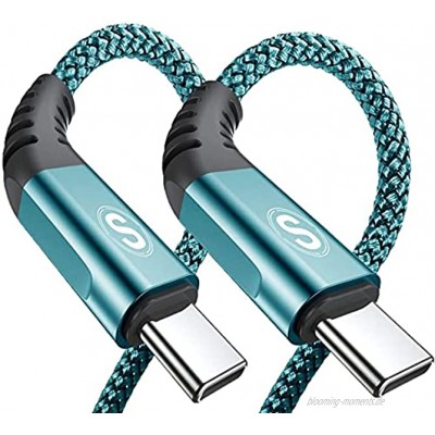 USB C Kabel 3.1A [2Stück 2m] Schnellladung Ladekabel USB C Nylon Type C Kabel für Samsung Galaxy S21 S20 S10 S9 S8 Plus,Note10 9 8,M31 M30s M20,A20e A71 A52 A51 A50 A40 A10 A7,Mi9 8,V30 20
