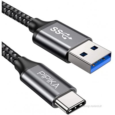 USB C Kabel USB C Ladekabel 1M SuperSpeed USB 3.0 Datenkabel und QC 3.0 Schnellladekabel Nylon USB Kabel Kompatibel für Samsung Galaxy S10 S9 S8 Note 10 9 8 Huawei P30 P20 Sony Xperia XZ