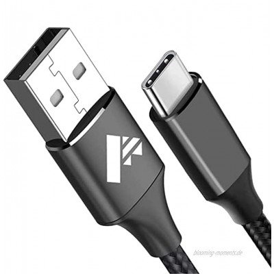 USB C Kabel,Ladekabel USB C 2M Nylon 3A Schnellladekabel Typ C Ladekabel für Samsung Galaxy S21 S20 FE S10 S9 S8 Plus A50 A51 A41 A40 A71 A70 A21s A20e A12 M21,Huawei P10 P20 P30 Lite Pro,Redmi Note 8