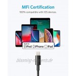 Anker iPhone Ladekabel Lightning Kabel [MFi-Zertifiziert] 1M iPhone Kabel für iPhone XR iPhone 7 iPhone X iPhone 8 iPhone 6s iPhone 6 iPhone 7 iPhone XS XS MAX 8 Plus iPad Schwarz