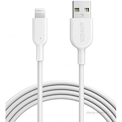 Anker PowerLine II Lightning auf USB Kabel strapazierfähig MFi-Zertifiziert für iPhone XS XS Max XR X 8 8 Plus SE 7 7 Plus 6s 6 6 Plus 5S 5 iPad Pro Weiß 1.8m