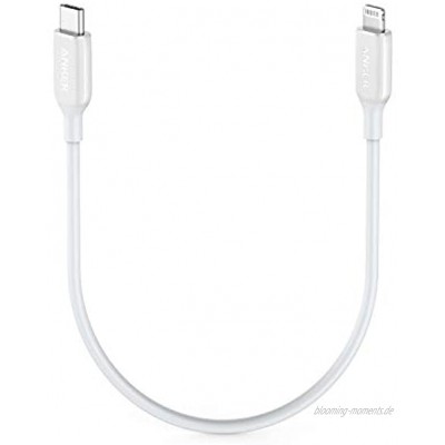 Anker Powerline III USB-C auf Lightning Kabel,MFi-zertifiziertes Kabel 30cm,blitzschnelle Ladegeschwindigkeiten für iPhone 13 13 Pro 12 11 Pro X XS XR Max 8 Plus unterstützt Power Delivery,Weiß