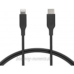 Basics USB-C-auf-Lightning-Kabel MFi-zertifiziertes Ladekabel für iPhone 12 12 Pro 12 Pro max 11 11 Pro 11 Pro max X XR für Typ-C Ladegeräte Unterstützt Power Delivery Schwarz 0,9 m