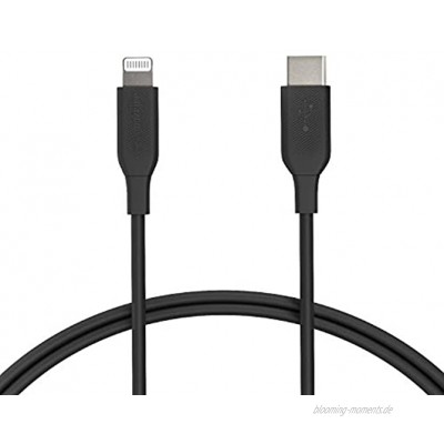 Basics USB-C-auf-Lightning-Kabel MFi-zertifiziertes Ladekabel für iPhone 12 12 Pro 12 Pro max 11 11 Pro 11 Pro max X XR für Typ-C Ladegeräte Unterstützt Power Delivery Schwarz 0,9 m