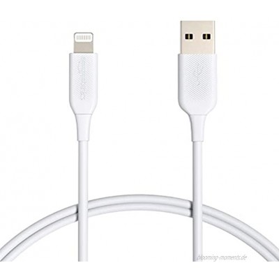 Basics – Verbindungskabel Lightning auf USB-A MFi-zertifiziertes Ladekabel für iPhone weiß 91,2 cm 2 Stück