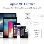 iPhone iPad Ladegerät kabel Ladekabel Leitung,Heardear Lightning to USB-Kabel[Apple MFi-zertifiziert]für iPhone 11 Pro Max XS Max XR X 8 7 6s 6 Plus 5 SE,iPad Pro Air Mini,iPodweiß 2M 6.6FTOriginal