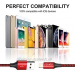 RAVIAD iPhone Ladekabel Lightning Kabel [2Pack 3M] MFi Zertifiziert iPhone Kabel Kompatibel mit iPhone 11 11 Pro XS XS Max XR X 8 8 Plus 7 7 Plus 6s 6 6 Plus 5S 5 SE 2020 Rot