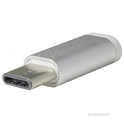Adapter Micro USB für Lenovo Yoga Tab 13 USB-C auf Micro USB Silber