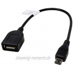 Adapterkabel Micro USB OTG für Alcatel One Touch Idol 3 4,7 Zoll;zum direkten Übertragen von Fotos Videos und weiteren Inhalten auf einen USB Stick ohne PC